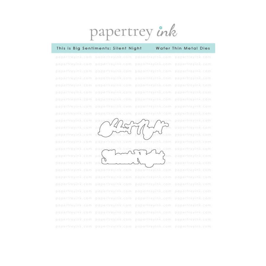 Papertrey Ink This is Big Sentiments Silent Night Clear Stamp and Die Set image 2