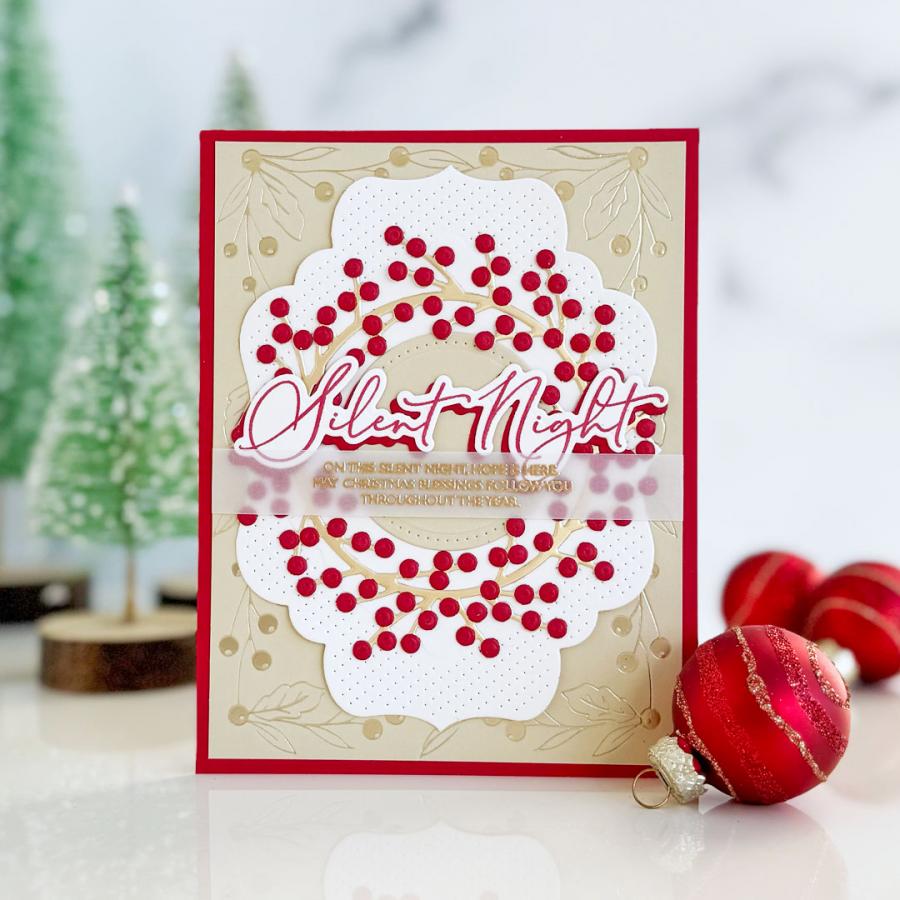Papertrey Ink This is Big Sentiments Silent Night Clear Stamps 1674 berries