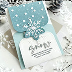 Papertrey Ink This is Big Sentiments Snow Clear Stamps 1615 blue and white