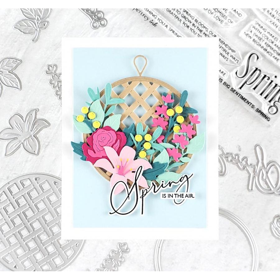Papertrey Ink This is Big Sentiments Spring Clear Stamp and Die Set red rose