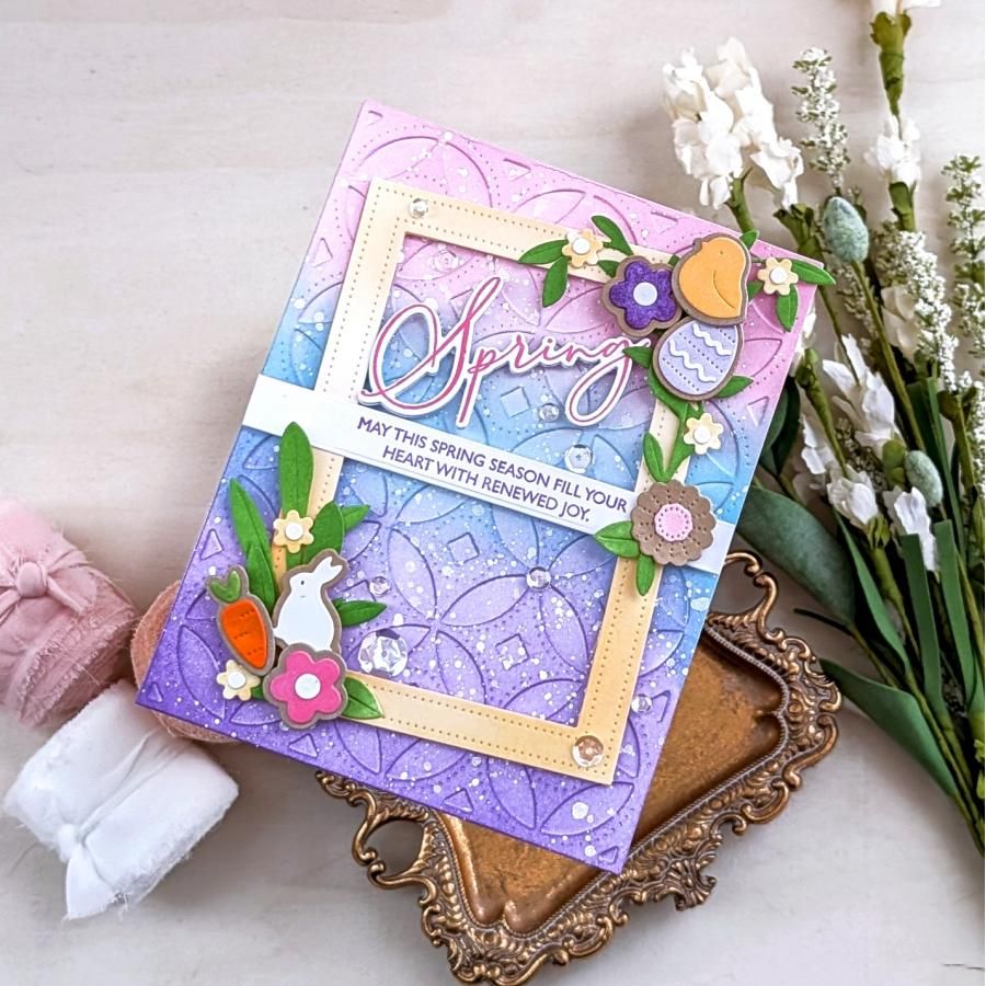 Papertrey Ink This is Big Sentiments Spring Clear Stamps 1695 easter bunny