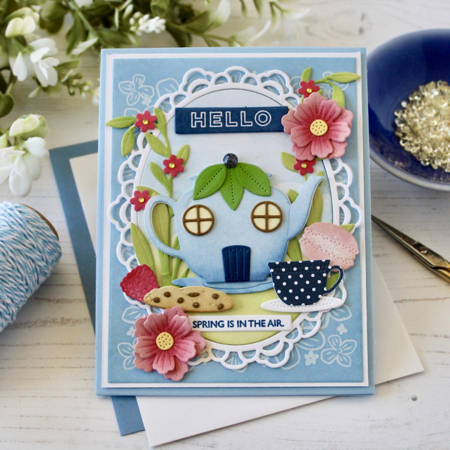 Papertrey Ink This is Big Sentiments Spring Clear Stamps 1695 tea cup