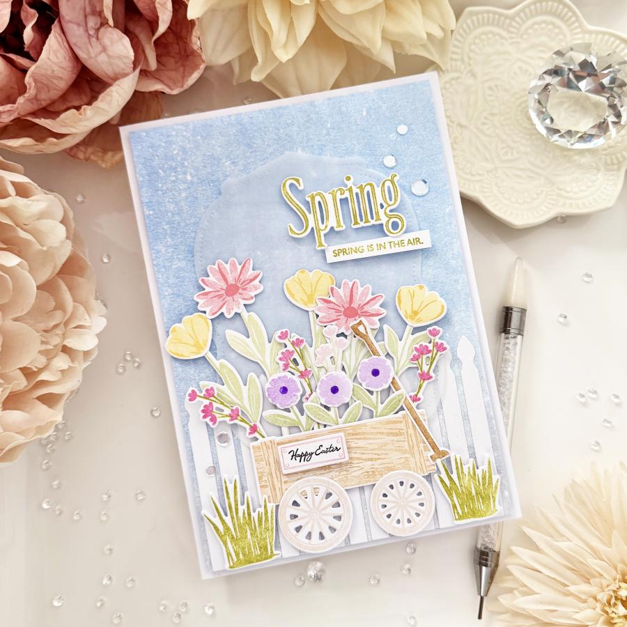 Papertrey Ink This is Big Sentiments Spring Die pti-1069 spring is in the air