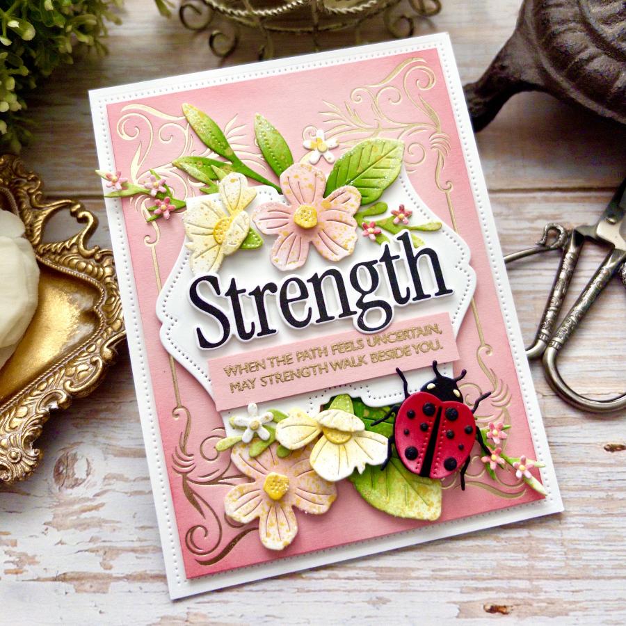 Papertrey Ink This is Big Sentiments Strength Clear Stamp and Die Set ladybug