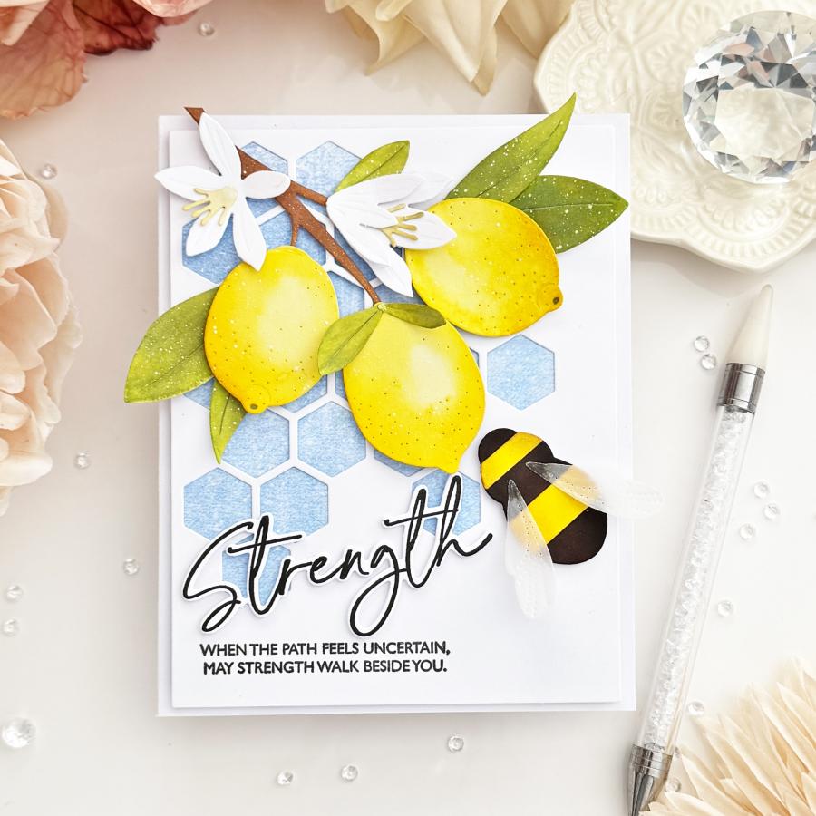 Papertrey Ink This is Big Sentiments Strength Dies pti-1082 lemons