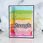 Papertrey Ink This is Big Sentiments Strength Dies pti-1082 rainbow