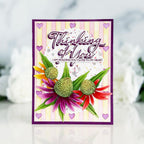 Papertrey Ink This is Big Sentiments Thinking of You Clear Stamps 1650 flowers