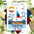 Papertrey Ink This is Big Sentiments Thinking of You Clear Stamps 1650 sailboat