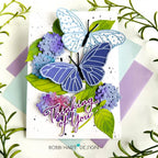 Papertrey Ink This is Big Sentiments Thinking of You Dies pti-0960 flowers