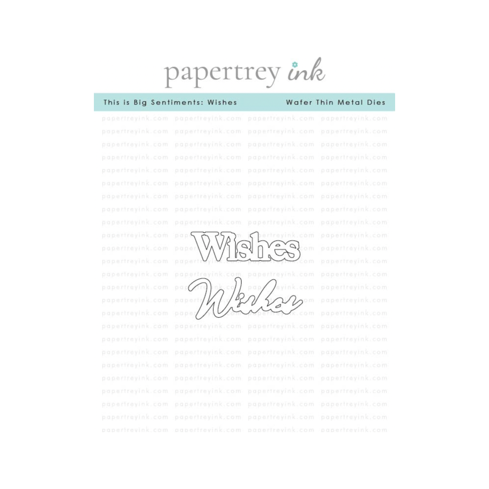 Papertrey Ink This is Big Sentiments Wishes Clear Stamp and Die Set product image 2