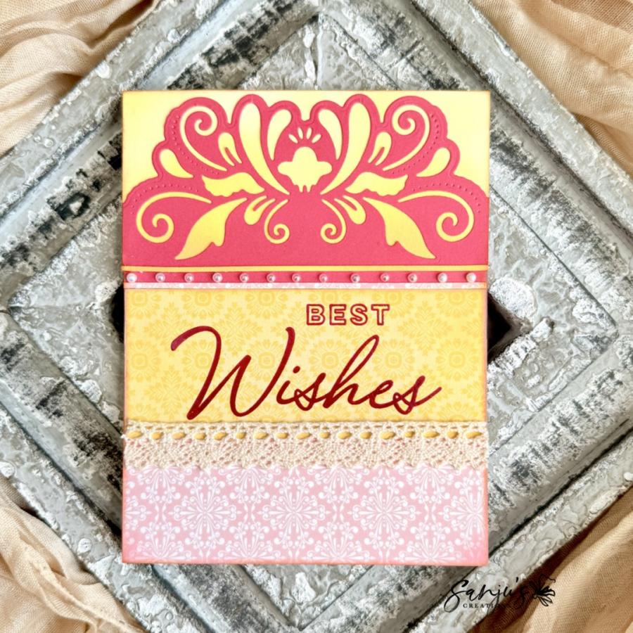 Papertrey Ink This is Big Sentiments Wishes Clear Stamps 1655 lace