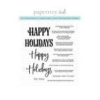 Papertrey Ink This is Big Sentiments XL Happy Holidays Clear Stamps 1733