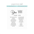 Papertrey Ink This is Big Sentiments You Clear Stamps 1720