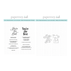 Papertrey Ink This is Big Sentiments You're the Best Clear Stamp and Die Set