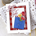Papertrey Ink This is Big Sentiments You're the Best Clear Stamp and Die Set flowers