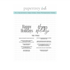 Papertrey Ink This is Bigs Sentiments:Happy Holidays Clear Stamp and Die Set image 1