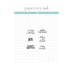 Papertrey Ink Timeless Ornament Sentiments Clear Stamp and Die Set image 1