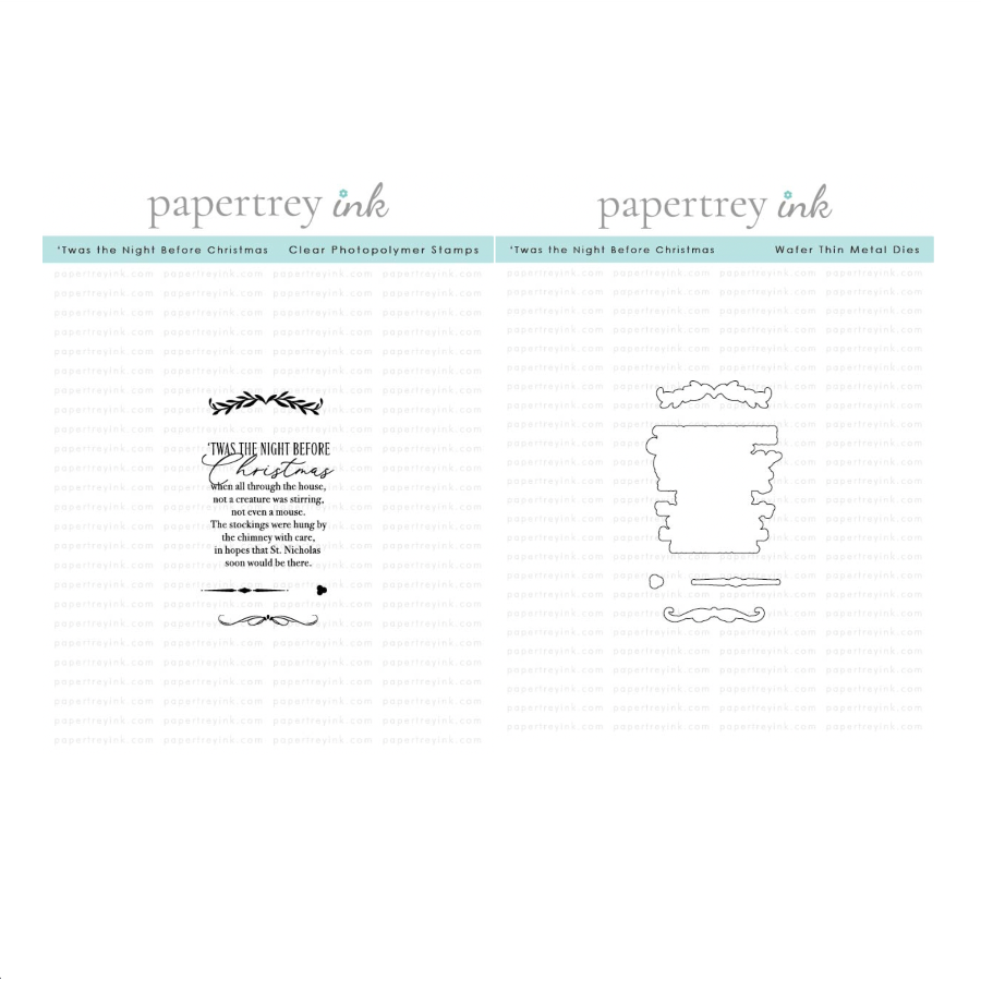 Papertrey Ink Twas the Night Before Christmas Clear Stamp and Die Set