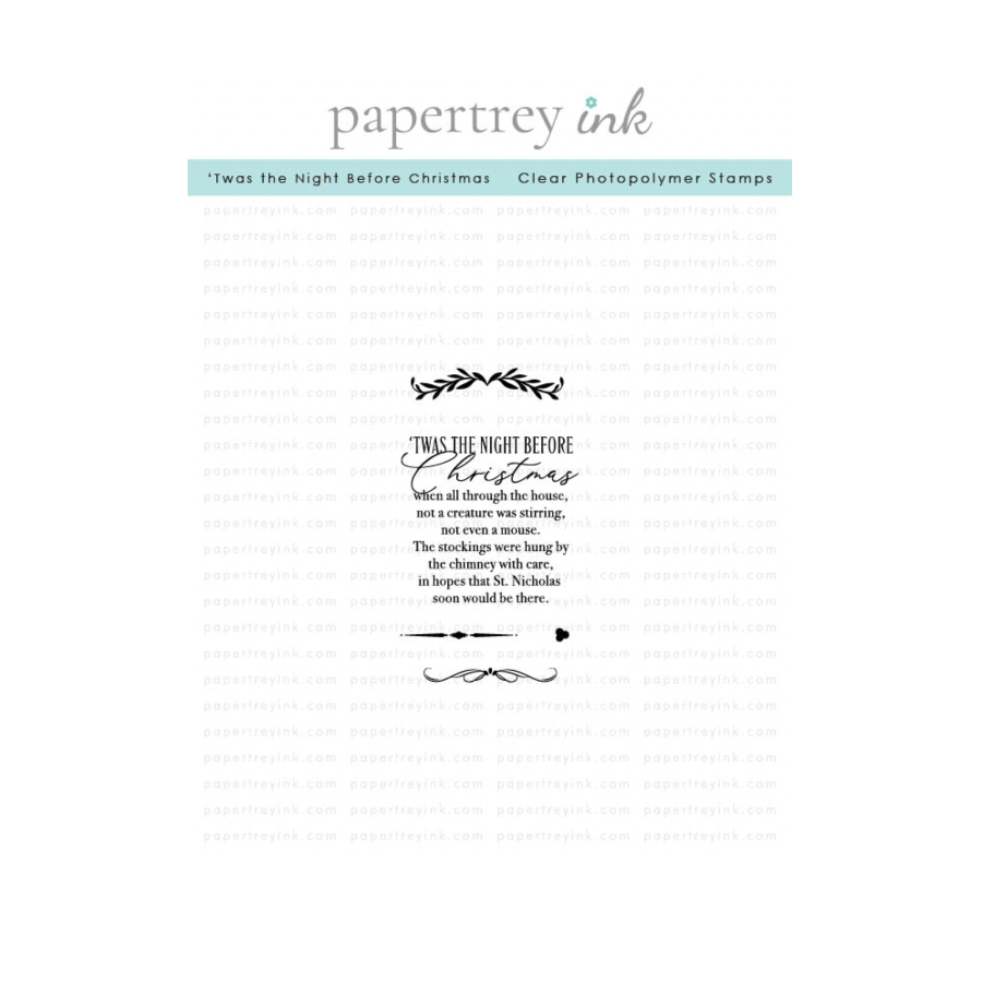 Papertrey Ink Twas the Night Before Christmas Clear Stamp and Die Set image 1