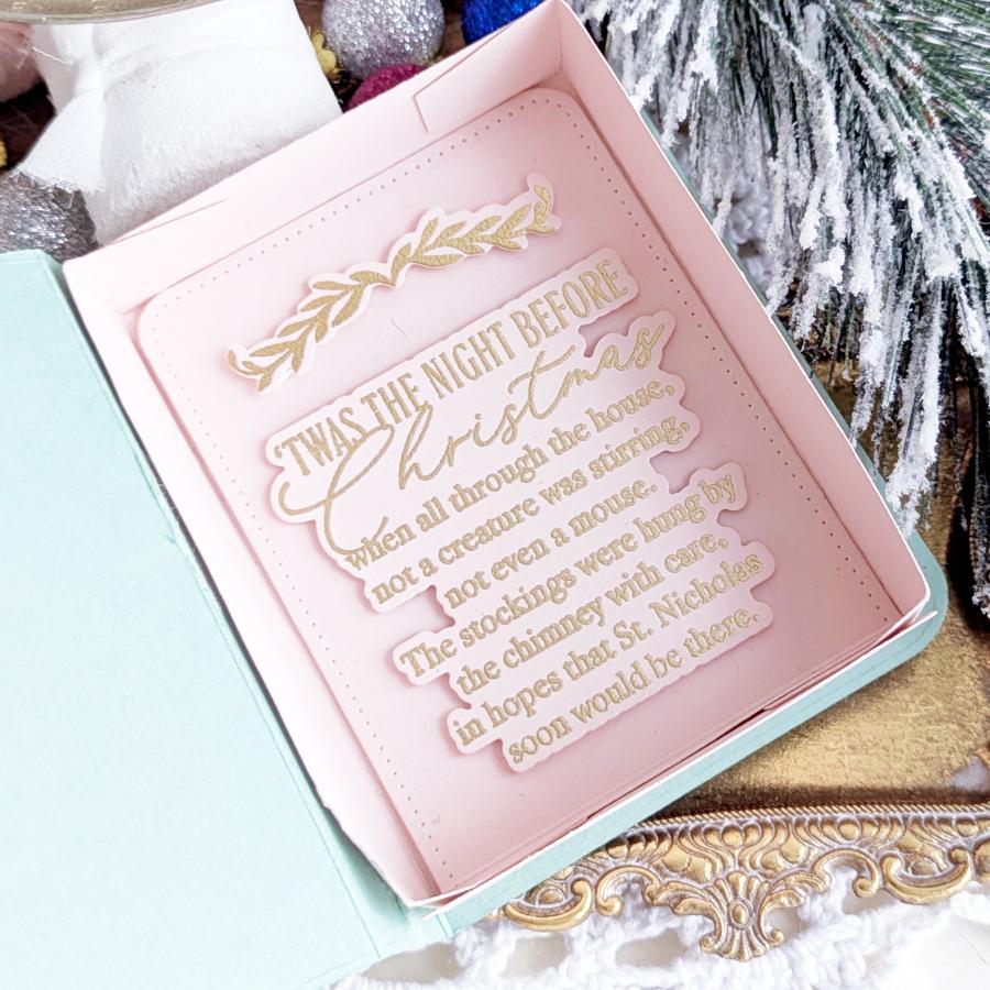 Papertrey Ink Twas the Night Before Christmas Clear Stamp and Die Set pink