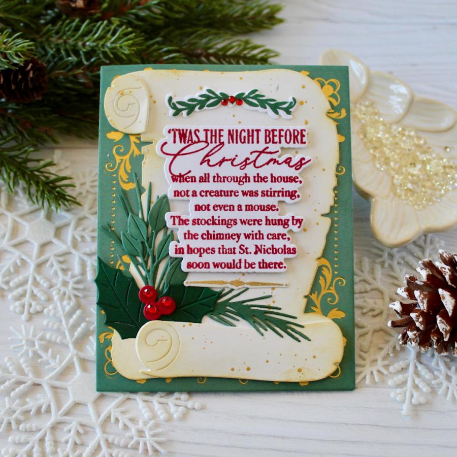 Papertrey Ink Twas the Night Before Christmas Clear Stamps 1666 green