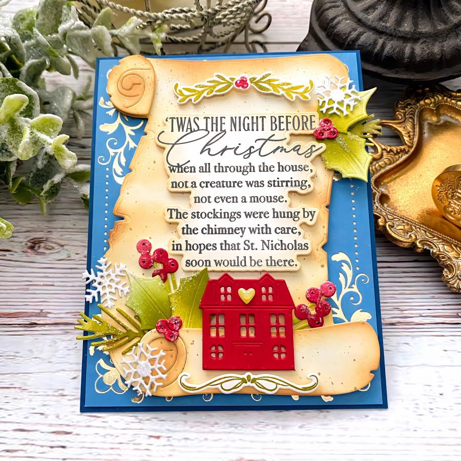 Papertrey Ink Twas the Night Before Christmas Dies pti-1002 house