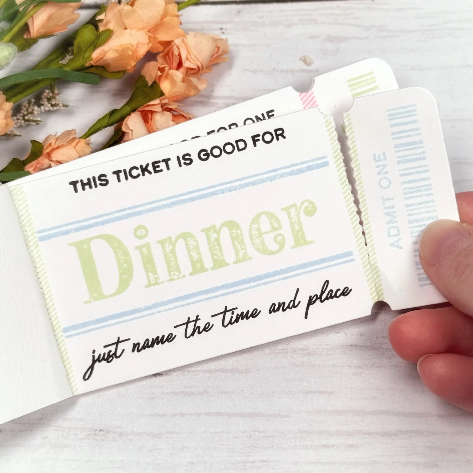 Papertrey Ink VIP Ticket Collection Dining Clear Stamp and Die Set dinner coupon book