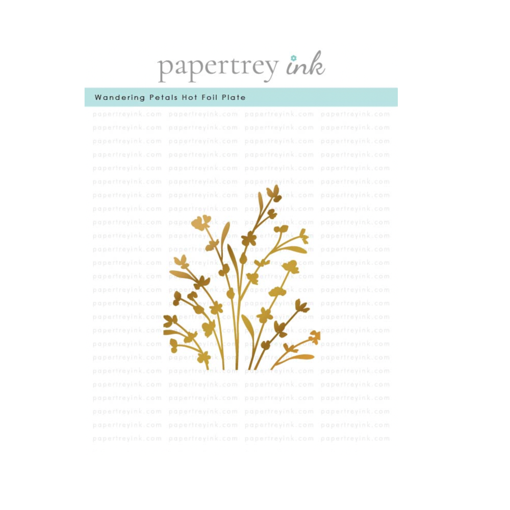 Papertrey Ink Wandering Petals Hot Foil Plate ptif-0042