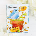 Papertrey Ink Wandering Petals Hot Foil Plate ptif-0042 bird