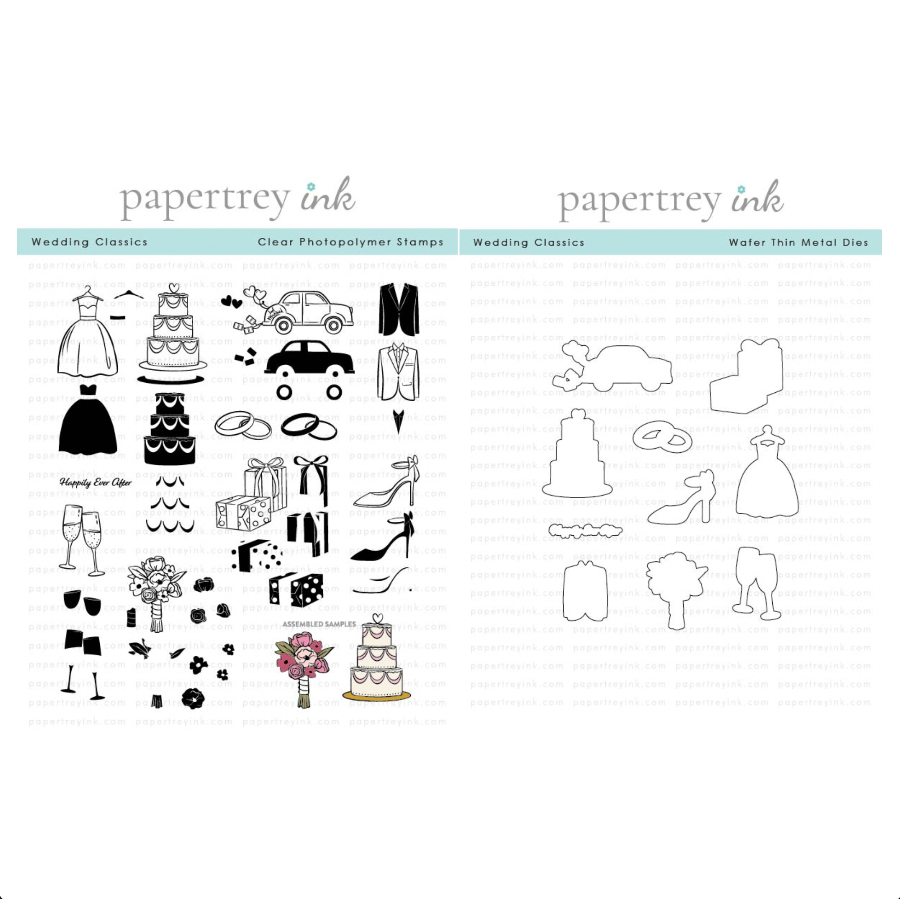 Papertrey Ink Wedding Classics Clear Stamp and Die Set