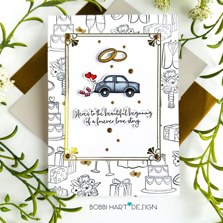 Papertrey Ink Wedding Classics Clear Stamp and Die Set rings