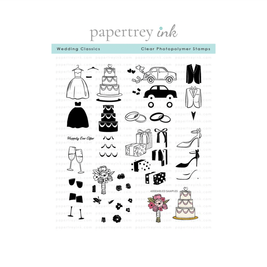 Papertrey Ink Wedding Classics Clear Stamps 1681