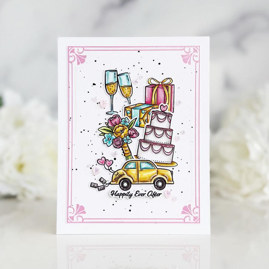 Papertrey Ink Wedding Classics Dies pti-1045 cake