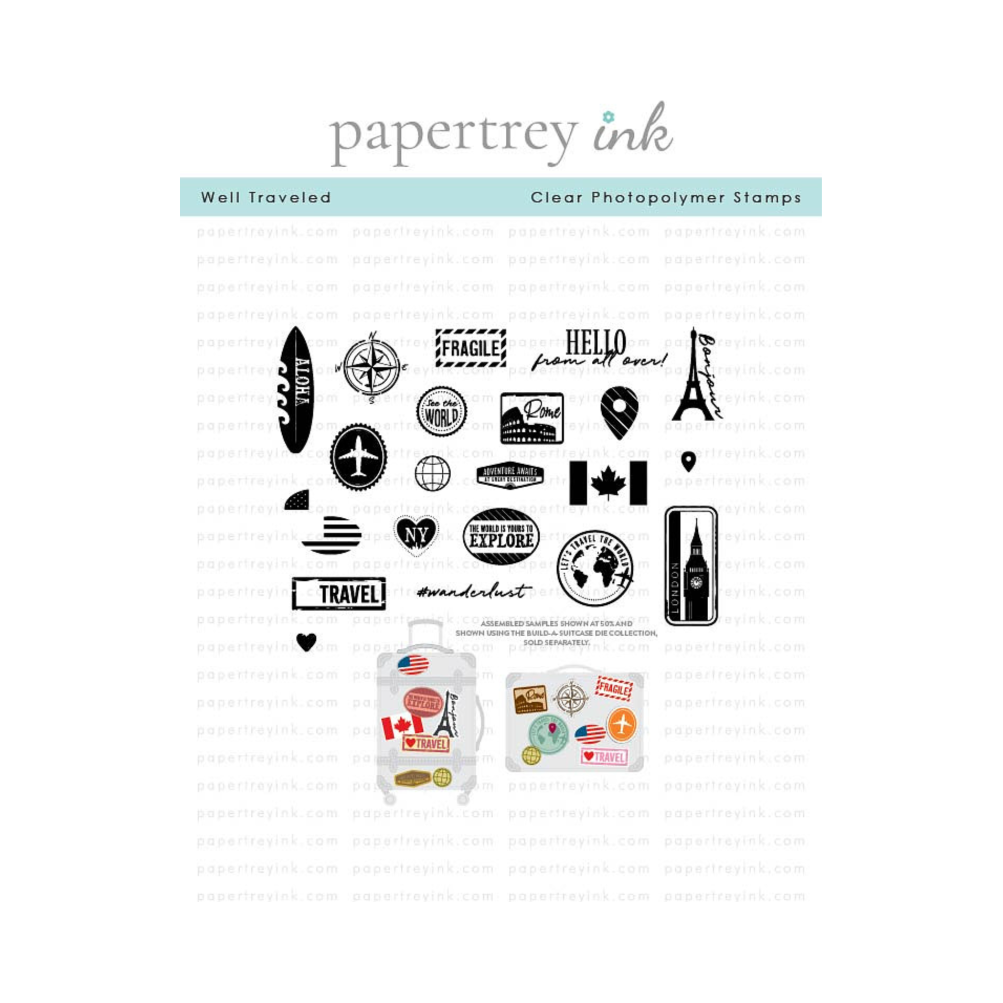 Papertrey Ink Well Traveled Clear Stamp and Die Set product image 1