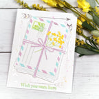 Papertrey Ink Wild Arrows Press Plate ptif-0052 wish you were here card