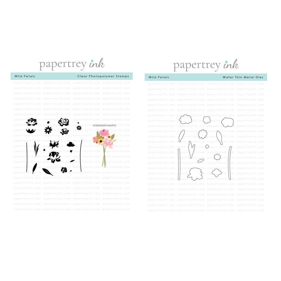 Papertrey Ink Wild Petals Clear Stamp and Die Set