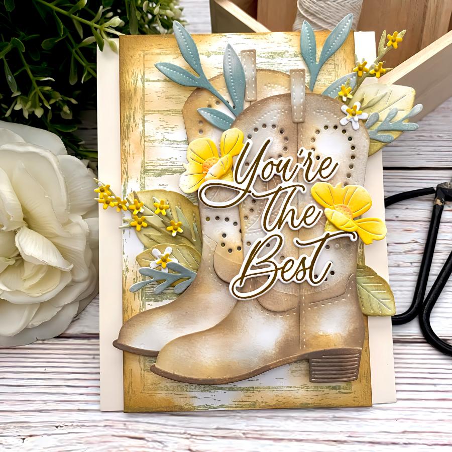 Papertrey Ink Wild Petals Dies pti-0938 boots