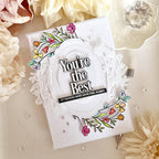 Papertrey Ink Wildflower Wreath Clear Stamp and Die Set white background