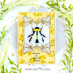Papertrey Ink Wildflower Wreath Clear Stamp and Die Set yellow flowers