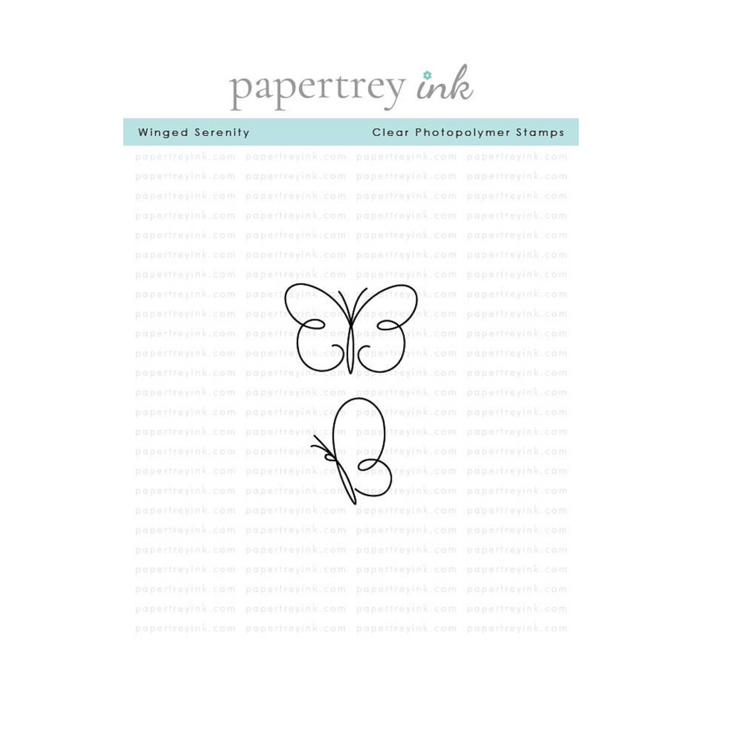 Papertrey Ink Winged Serenity Clear Stamp and Die Set product image 1