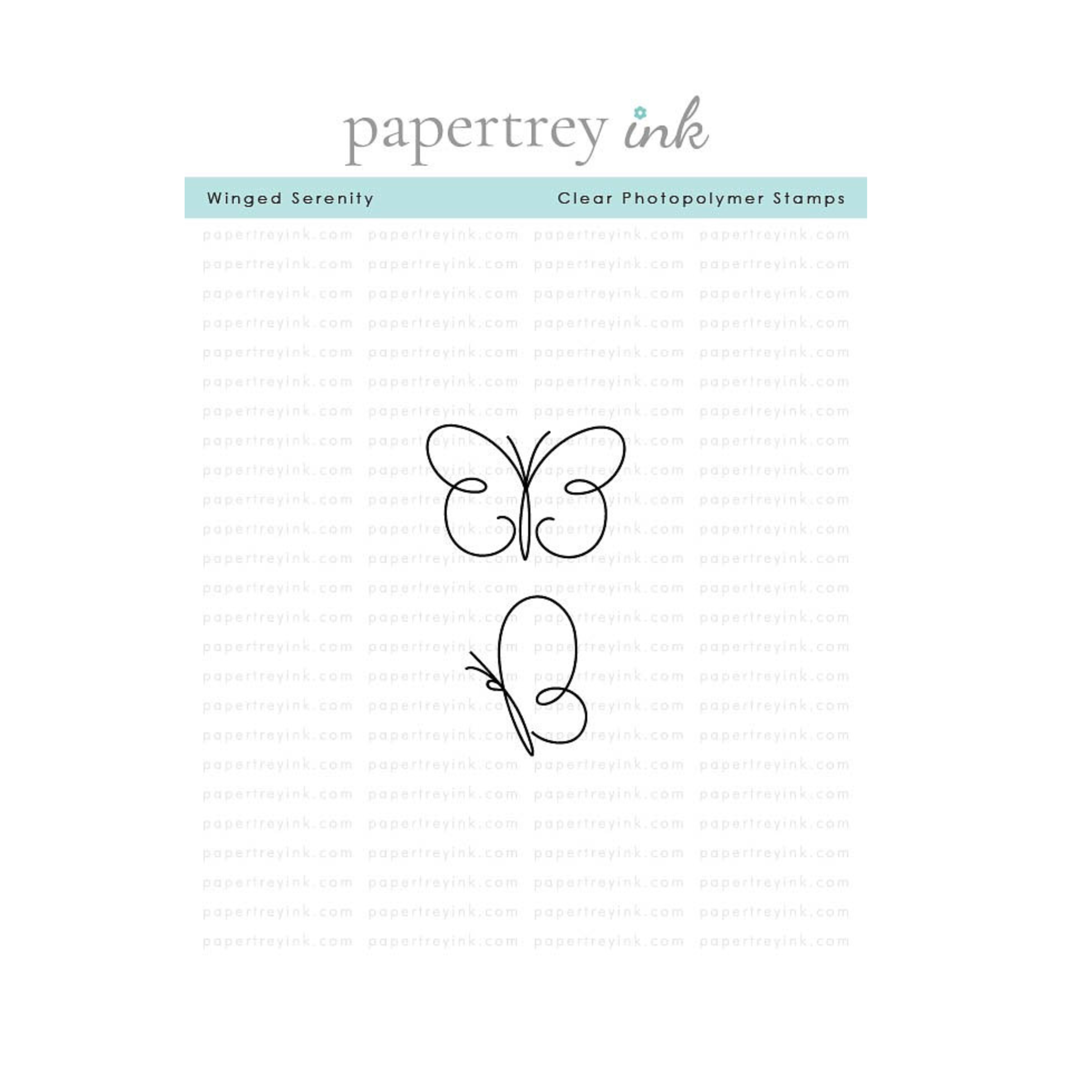 Papertrey Ink Winged Serenity Clear Stamp and Die Set product image 1