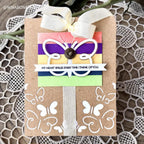 Papertrey Ink Winged Serenity Clear Stamp and Die Set stripes