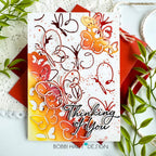 Papertrey Ink Winged Serenity Clear Stamps 1647 orange