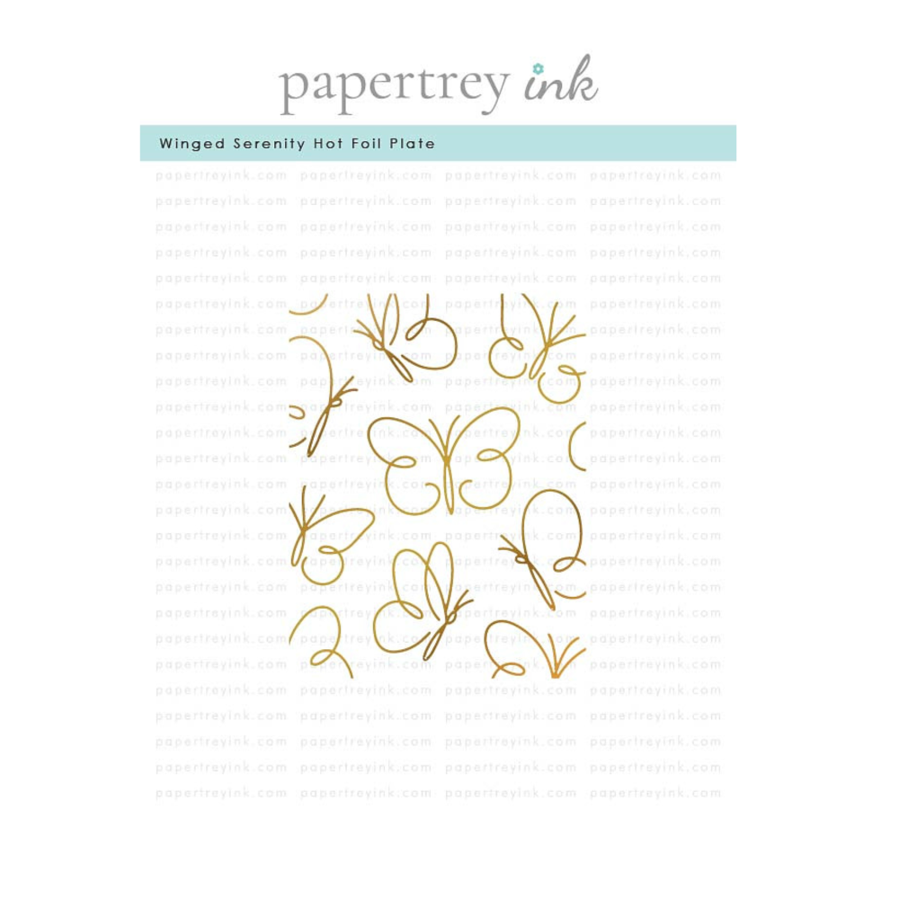 Papertrey Ink Winged Serenity Hot Foil Plate ptif-0039