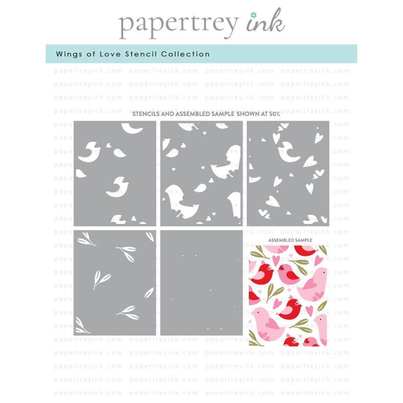 Papertrey Ink Wings of Love Stencils-0080