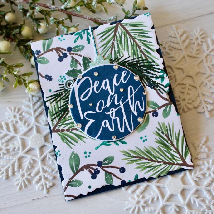 Papertrey Ink Winter Foliage Stencils - 0078 greenery