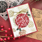 Papertrey Ink Winter Pines Hot Foil Plate ptif-0032 ornament