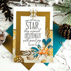 Papertrey Ink Winter Pines Hot Foil Plate ptif-0032 pinecone