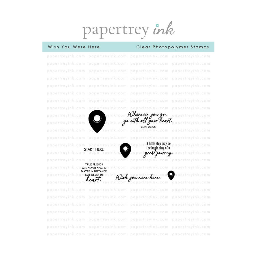 Papertrey Ink Wish You Were Here Clear Stamp and Die Set product image 1