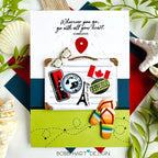 Papertrey Ink Wish You Were Here Clear Stamps 1649 suitcase